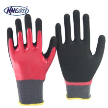 NMsafety seamless knit glove water proof and oil proof fully coated nitrile work gloves CE 4121X